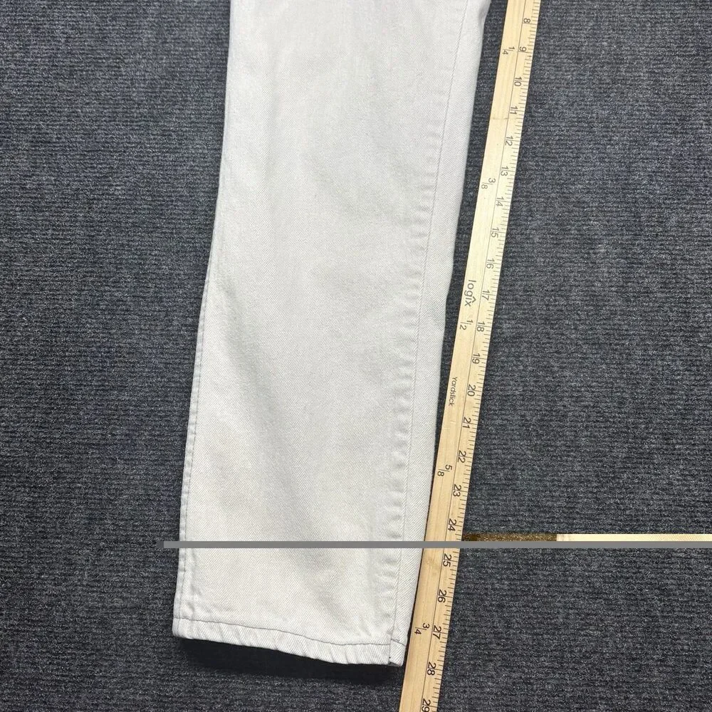 Vintage Rustler Jeans Mens 38x30 White Gray 87621 Straight Leg Denim Made In USA